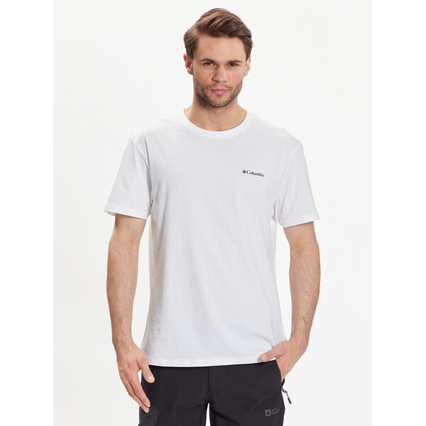 Columbia T-Shirt Basic Logo 1680053 Biały Regular Fit