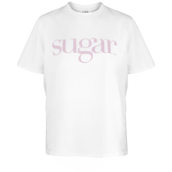 sugar T-Shirt Torino White &amp; Crystal Rose Biały Regular Fit