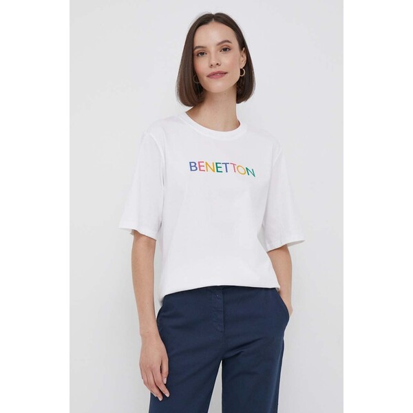 United Colors of Benetton t-shirt bawełniany 3BL0D104E.901