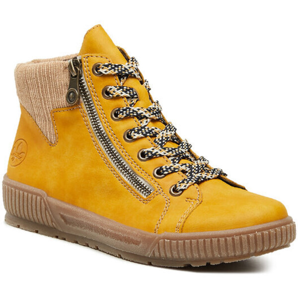 Rieker Botki N0709-68 Żółty