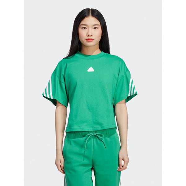 adidas T-Shirt Future Icons 3-Stripes T-Shirt IB8522 Zielony Loose Fit