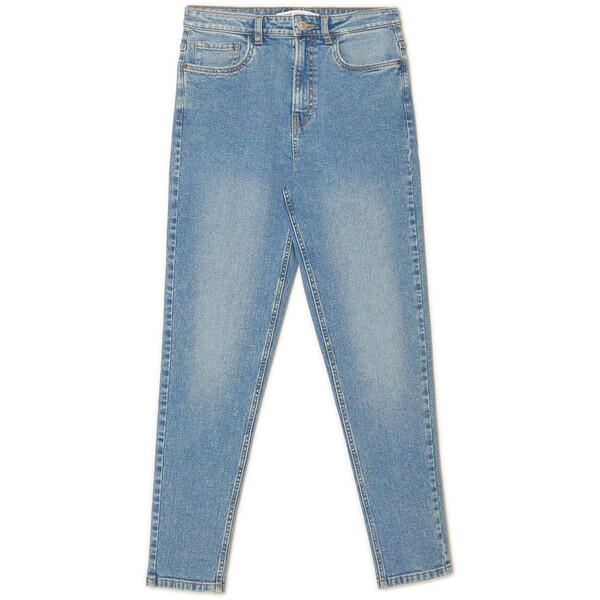 Cropp Niebieskie jeansy mom slim 1626S-55J