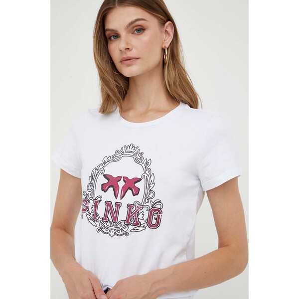 Pinko t-shirt bawełniany 100355.A13O