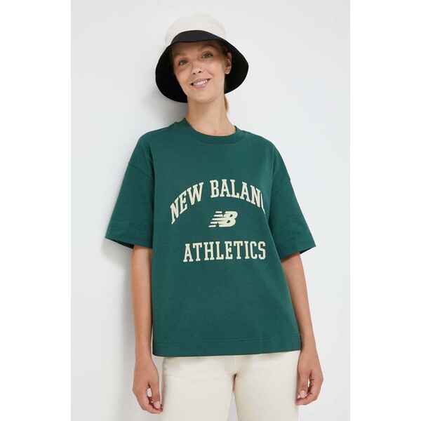 New Balance t-shirt bawełniany WT33551NWG