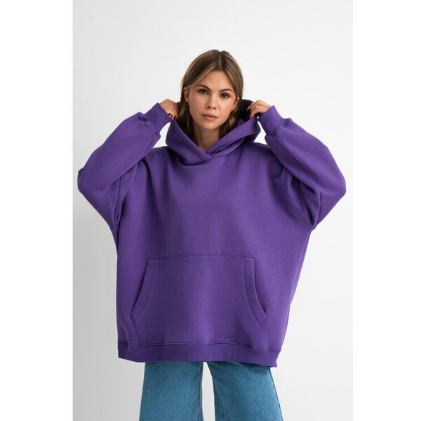 Mirons Bluza Hoodie Purple Fioletowy Oversize