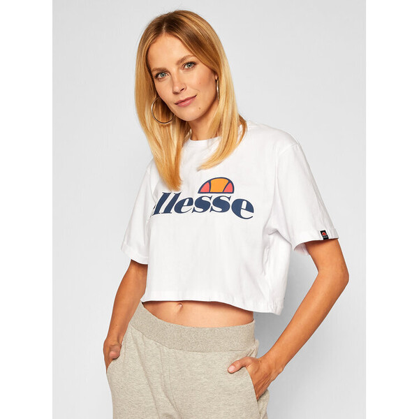 Ellesse T-Shirt Alberta SGS04484 Biały Cropped Fit