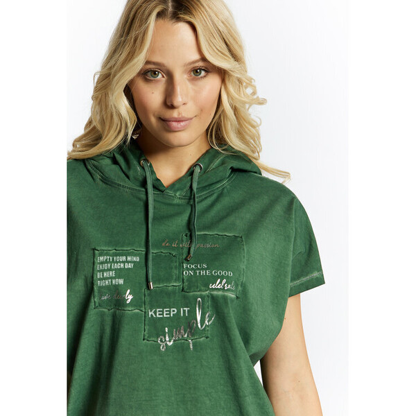 Monnari T-Shirt TSH0400-K009 Zielony Regular Fit