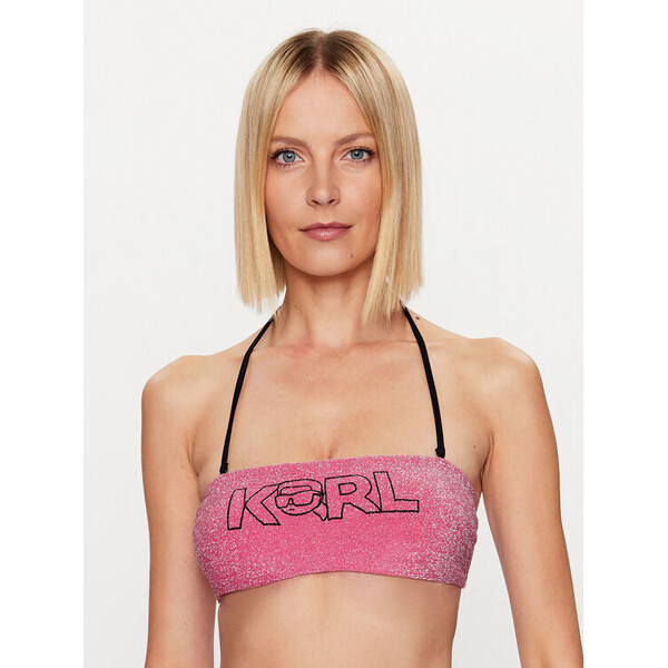 KARL LAGERFELD Góra od bikini Ikonik 230W2228 Różowy