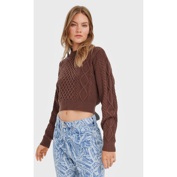 Vero Moda Sweter Ayla 10274866 Brązowy Relaxed Fit