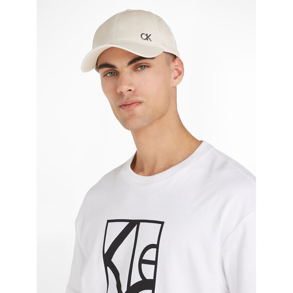 Calvin Klein Czapka z daszkiem Ck Bombed Metal Bb Cap K50K510968 Beżowy