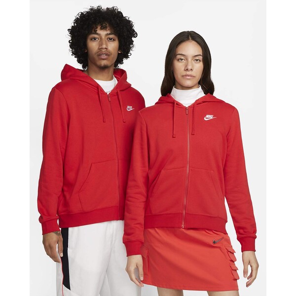 Damska bluza z kapturem i zamkiem na całej długości Nike Sportswear Club Fleece DQ5471-657