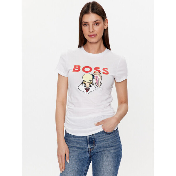 Boss T-Shirt 50484941 Biały Slim Fit
