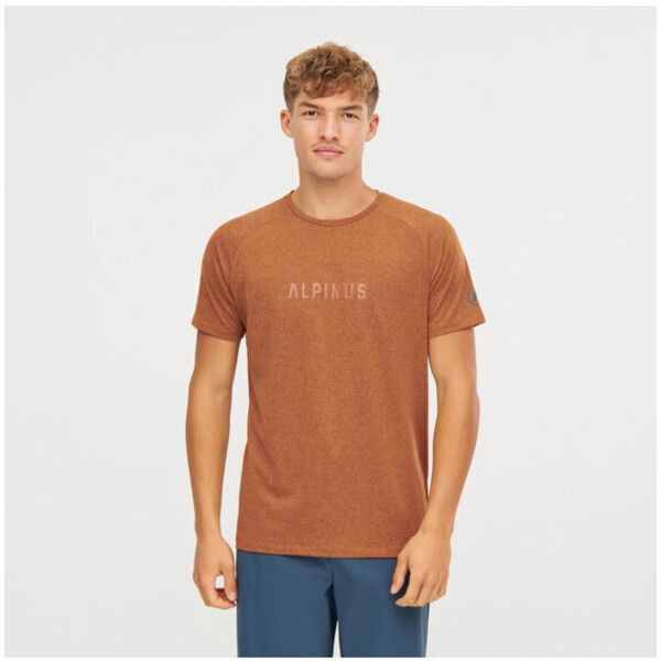 Alpinus T-Shirt Dirfi Pomarańczowy Regular Fit