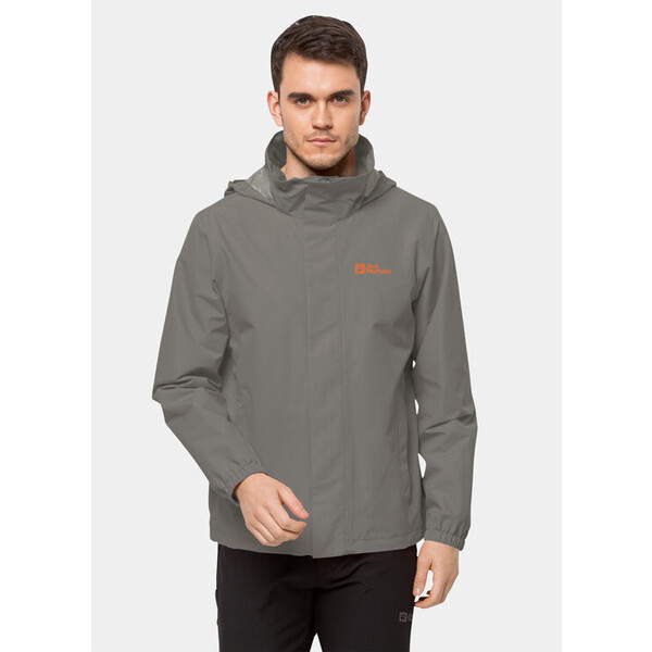 Jack Wolfskin Kurtka przeciwdeszczowa Stormy Point 2L Jkt 1111142 Szary Regular Fit