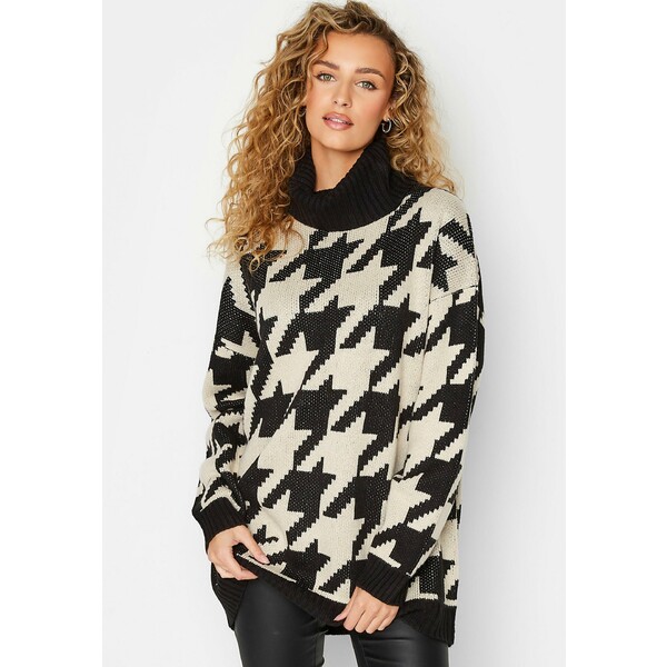Long Tall Sally DOGTOOTH CHECK ROLL Sweter L2Y21I01H-Q11