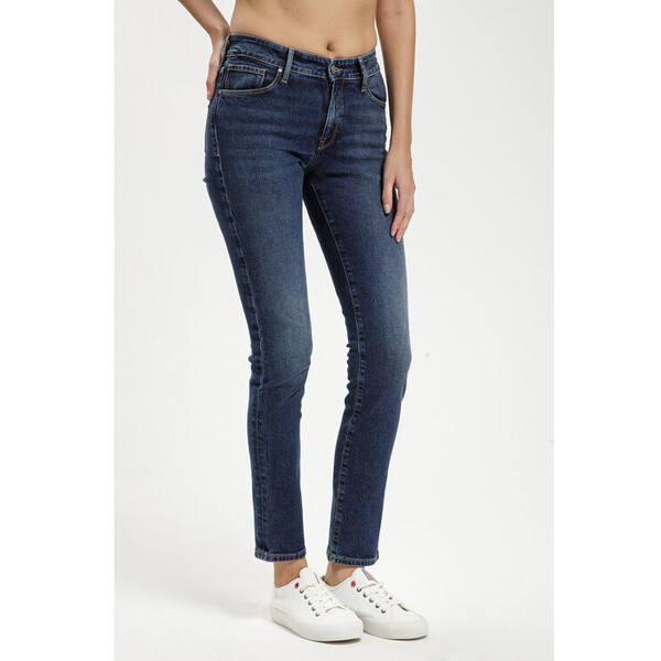 Cross Jeans Spodnie damskie P 489-212 Niebieski Slim Fit