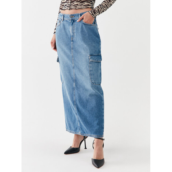 ONLY Spódnica jeansowa 15316074 Niebieski Regular Fit