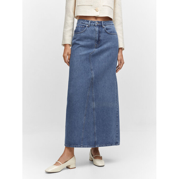Mango Spódnica jeansowa Diana 57033806 Niebieski Regular Fit