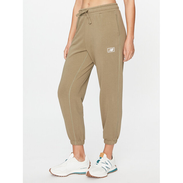 New Balance Spodnie dresowe Essentials French Terry Pant WP33508 Zielony Regular Fit