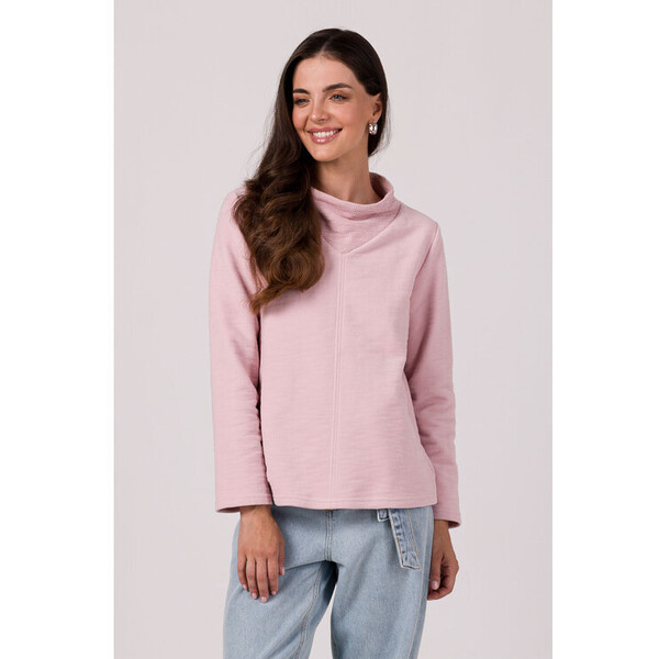 BeWear Sweter B268 Różowy Modern Fit