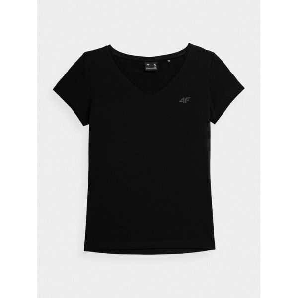 T-Shirt 4FAW23TTSHF0941 Czarny Slim Fit