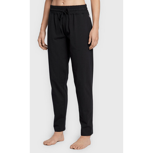 Seidensticker Spodnie piżamowe 12.500068 Czarny Regular Fit