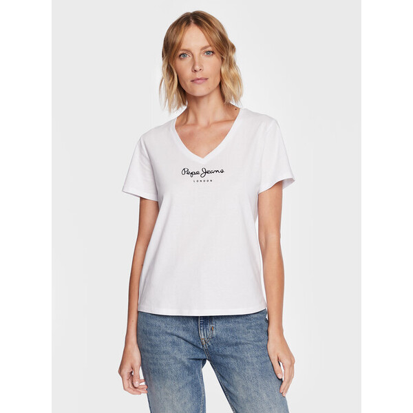 Pepe Jeans T-Shirt Wendy PL505482 Biały Regular Fit