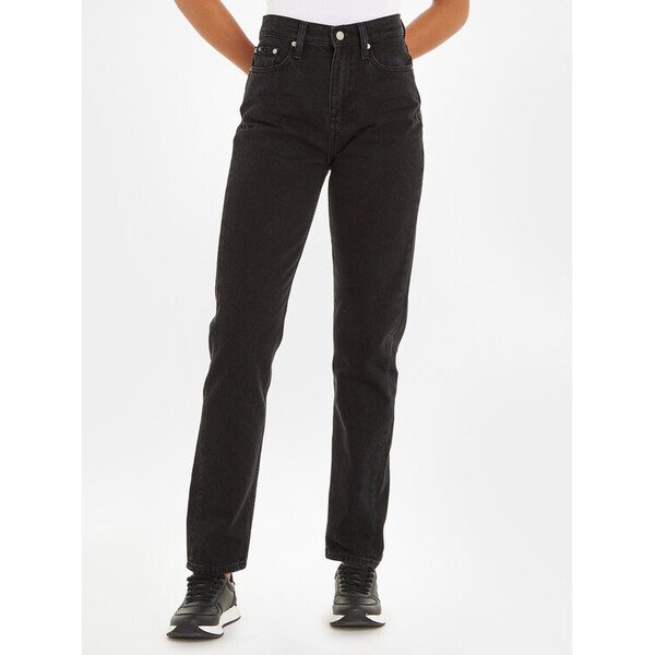 Calvin Klein Jeans Jeansy Authentic J20J222118 Czarny Straight Fit