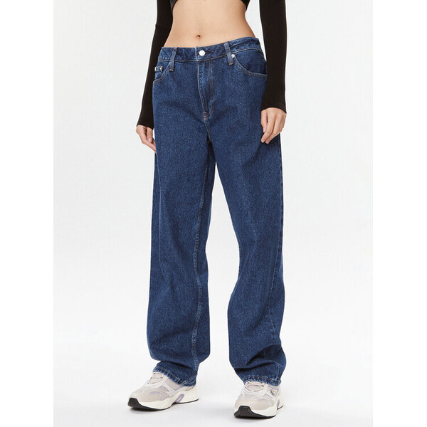 Calvin Klein Jeans Jeansy 90's J20J221801 Niebieski Straight Fit