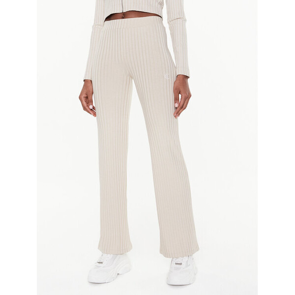 Calvin Klein Jeans Spodnie materiałowe J20J220678 Beżowy Flare Fit