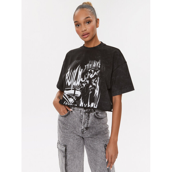 Hugo T-Shirt Cropped_Bp 50508784 Szary Relaxed Fit