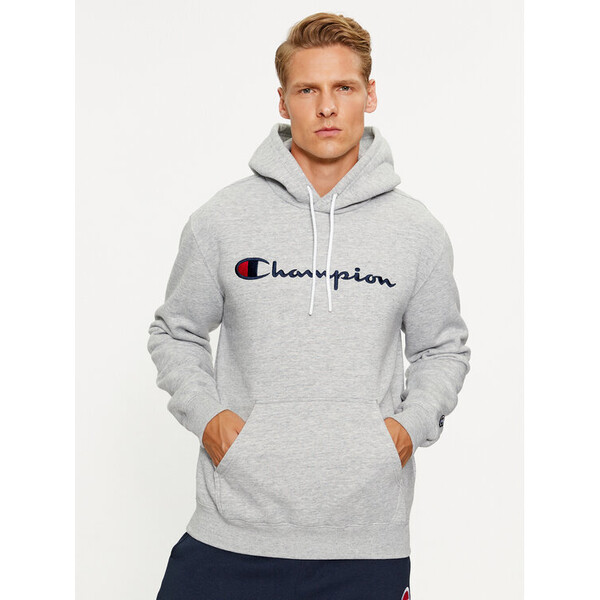 Champion Bluza Hooded Sweatshirt 219203 Szary Comfort Fit