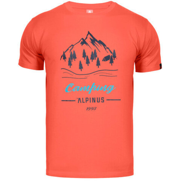 Alpinus T-Shirt Polaris Pomarańczowy Standard Fit