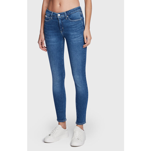 Calvin Klein Jeans Jeansy J20J220219 Niebieski Skinny Fit
