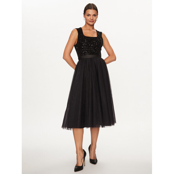 Rinascimento Sukienka koktajlowa CFC0115310003 Czarny Regular Fit