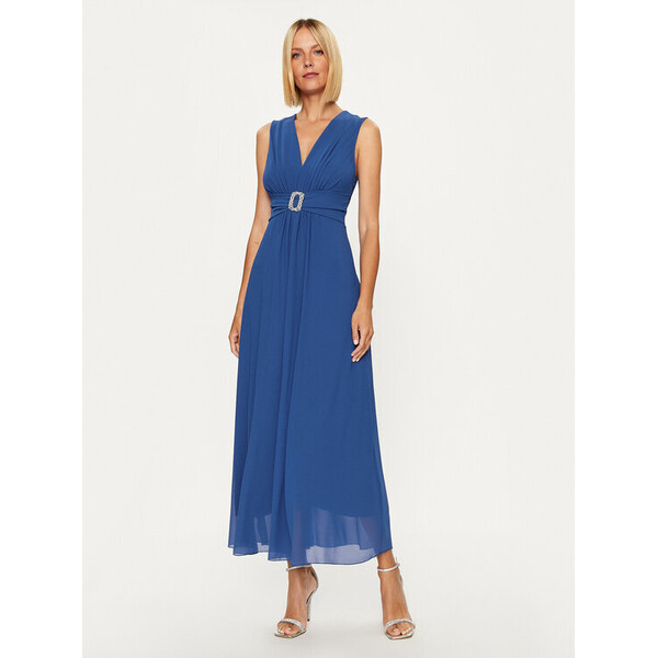 Rinascimento Sukienka wieczorowa CFC0115101003 Niebieski Regular Fit