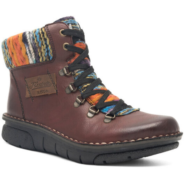Rieker Botki 73343-35 Bordowy