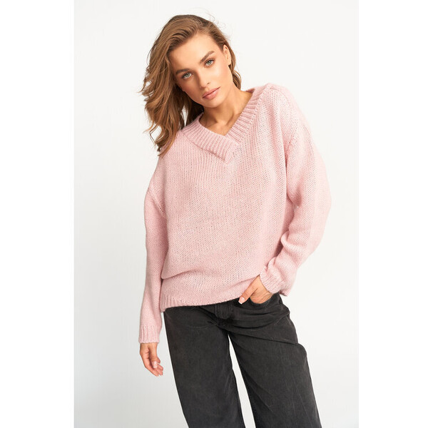 lemoniade Sweter LS423 Różowy Comfort Fit