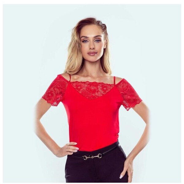 Eldar T-Shirt E116453-RED Czerwony Comfort Fit