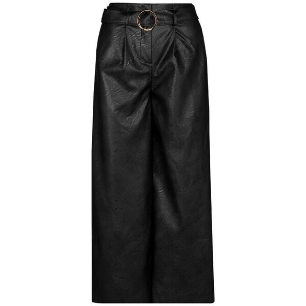 Paola Tienforti Spodnie skórzane PT1244PAW2023 Czarny Regular Fit