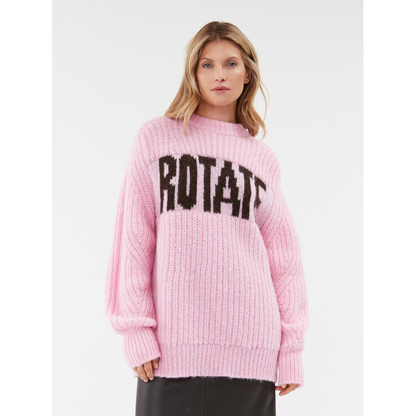 ROTATE Sweter 1120751485 Różowy Relaxed Fit