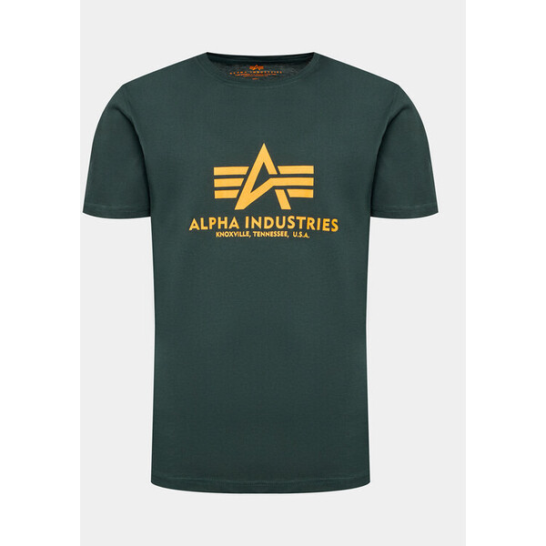 Alpha Industries T-Shirt Basic 100501 Zielony Regular Fit