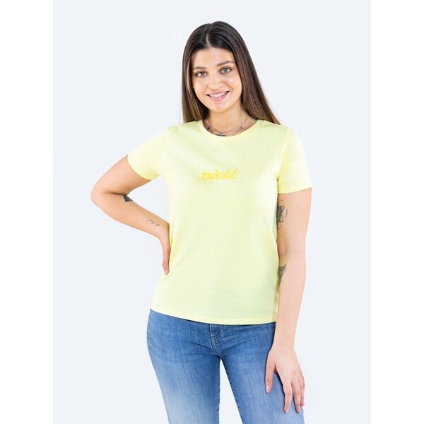 BIG STAR T-Shirt frezja_200 Żółty Basic Fit