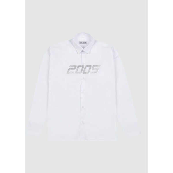 2005 Koszula Glittered Shirt Biały Oversize