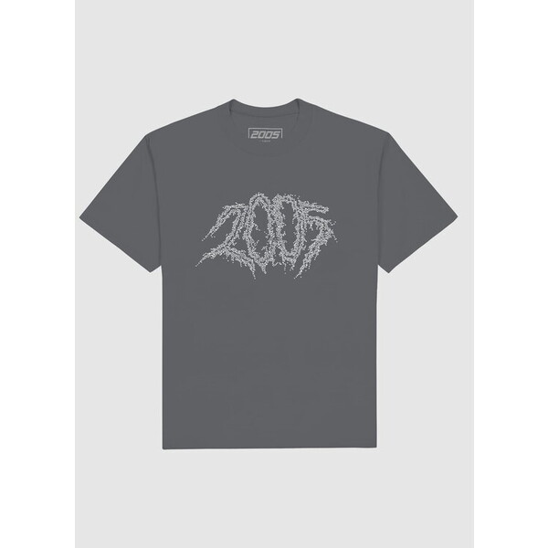 2005 T-Shirt Metal Szary Oversize