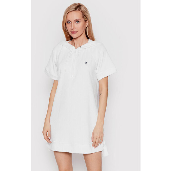 Polo Ralph Lauren Sukienka plażowa 21256376 Biały Regular Fit