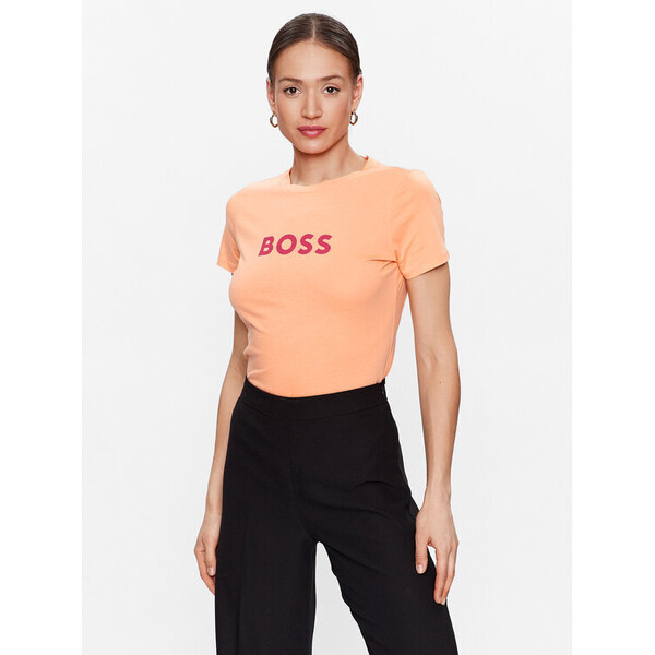 Boss T-Shirt 50468356 Pomarańczowy Regular Fit
