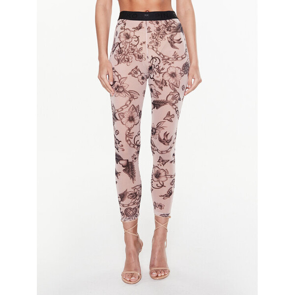 Pinko Legginsy Ginseng 100246 A0NW Beżowy Slim Fit
