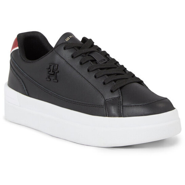 Tommy Hilfiger Sneakersy Th Elevated Court Sneaker FW0FW07568 Czarny