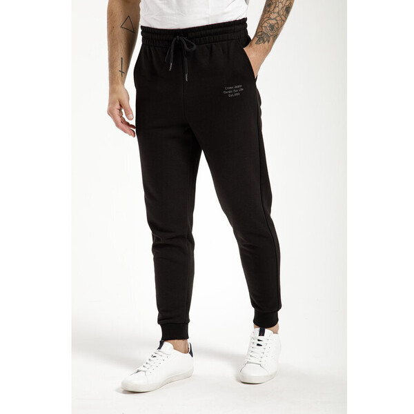 Cross Jeans Spodnie dresowe 49055-020 Czarny Regular Fit